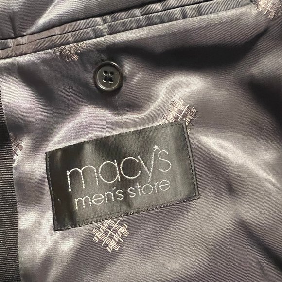 40R Ryan Seacrest Distinction Dark Burgundy & Black Geometric Dinner Jacket - Picture 2 of 9